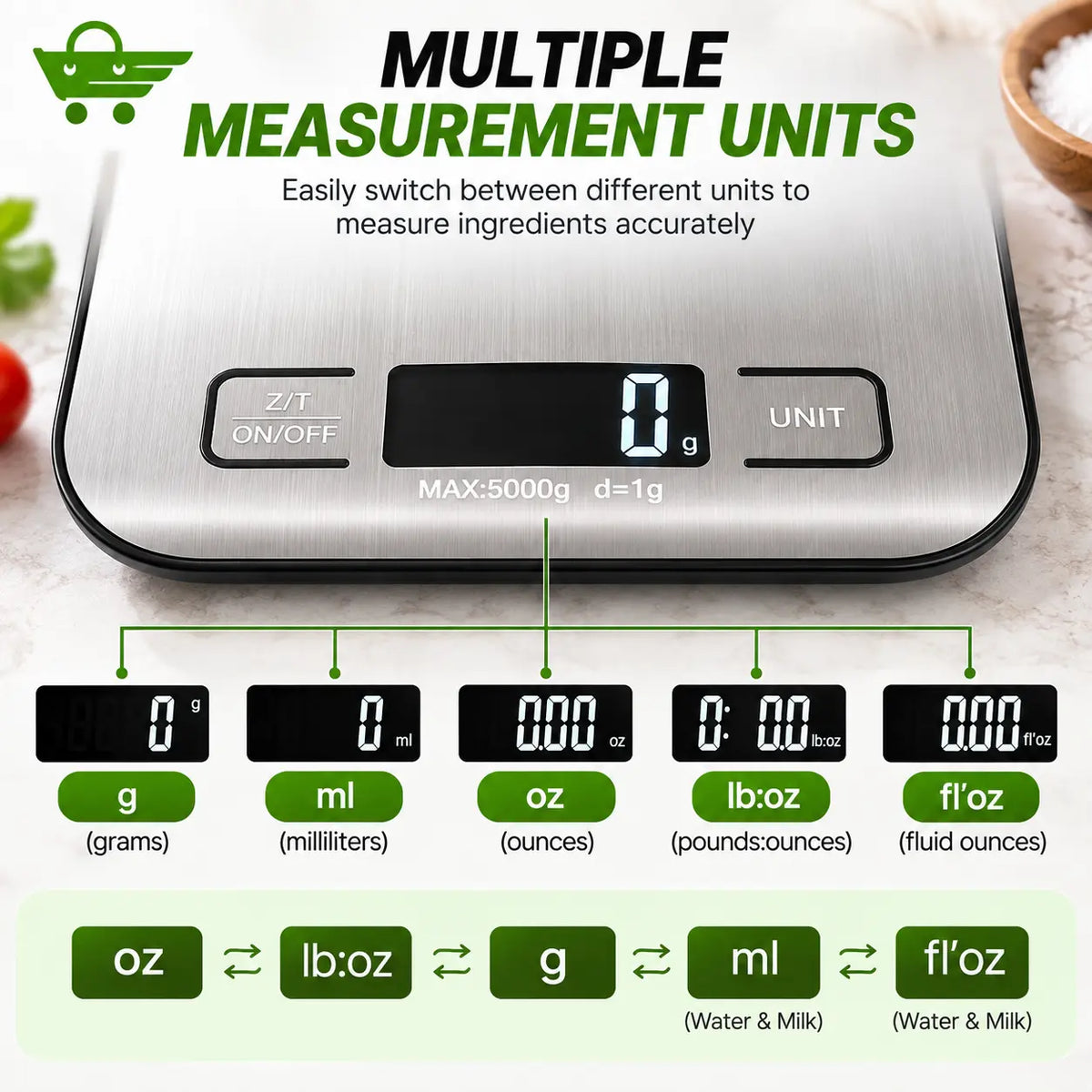 Digital Kitchen Scale – High Precision Food & Baking Scale Levbuy