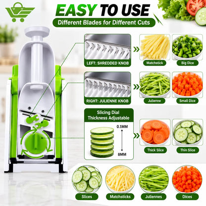 4-in-1 Adjustable Mandoline Vegetable Slicer Levbuy