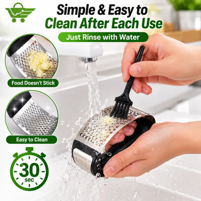 Premium Stainless Steel Garlic Press & Rocker Crusher Levbuy