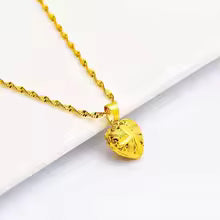 24K Gold Aura Heart Necklace