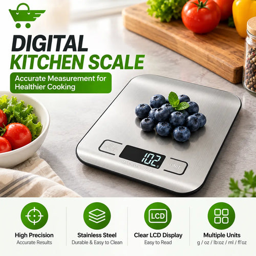 Digital Kitchen Scale – High Precision Food & Baking Scale Levbuy