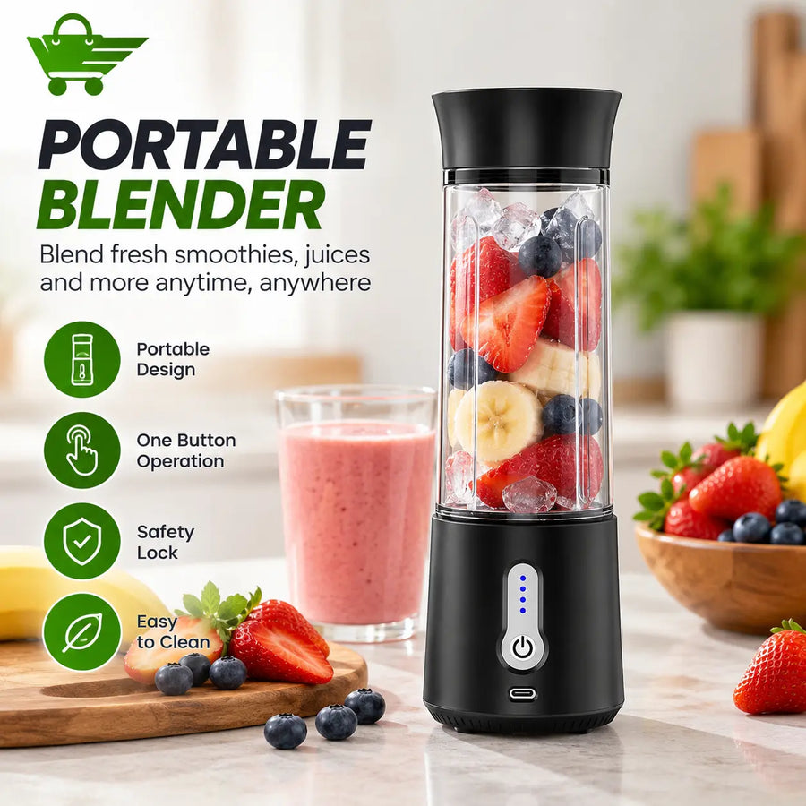 Portable USB Rechargeable Blender – 500ml Personal Smoothie Maker